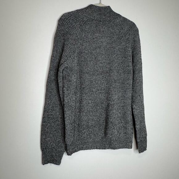 Alesbury Paxton Charcoal Ribbed 1/4 Zip Pullover Sweater NWOT Men’s Size Medium - Picture 5 of 8